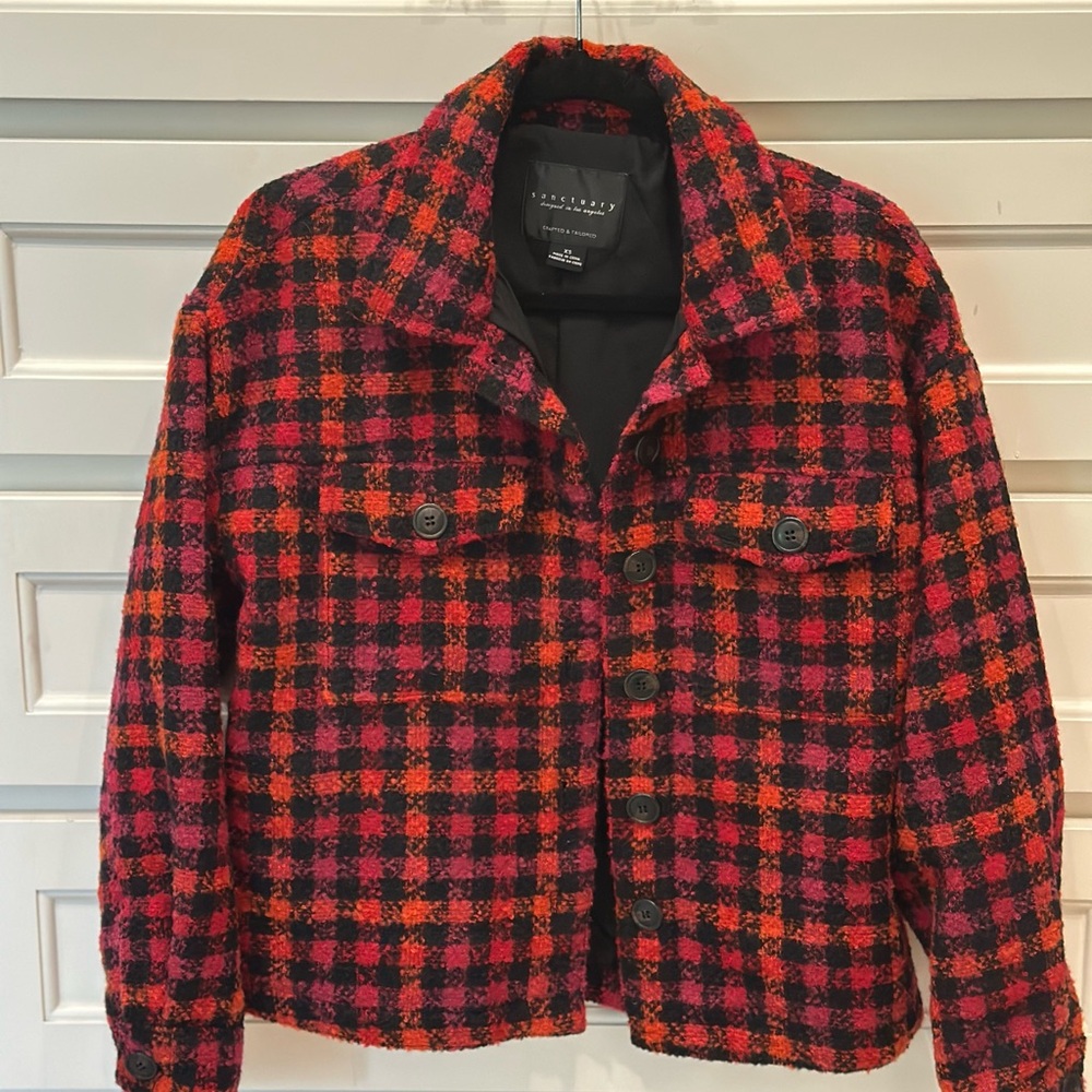 Oversized Sanctuary Red/Pink/Orange/Black Jacket
